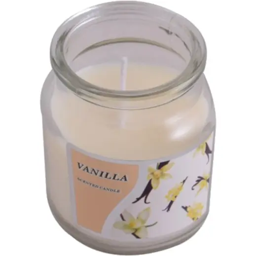 Scented Candle In Jar White Open